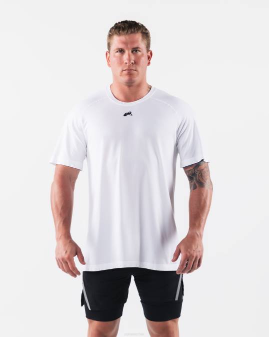 camiseta airtech con cabeza de lobo hombres Alphalete 08R8508 ropa blanco