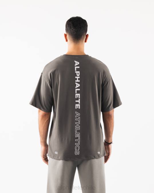 camiseta alineada hombres Alphalete 08R8501 ropa marrón peltre