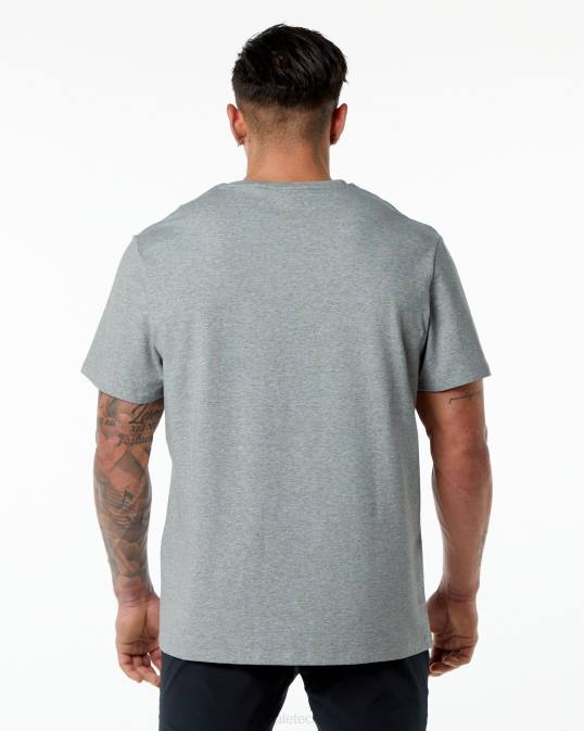 camiseta clásica hombres Alphalete 08R8553 ropa cuero gris