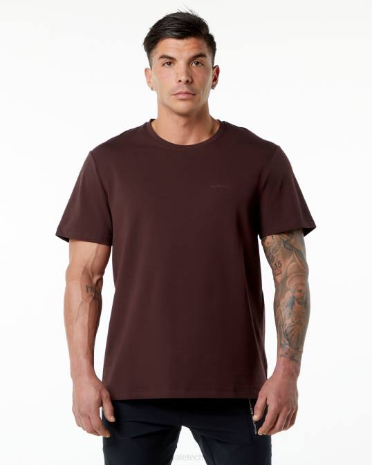 camiseta clásica hombres Alphalete 08R8554 ropa rojo burdeos