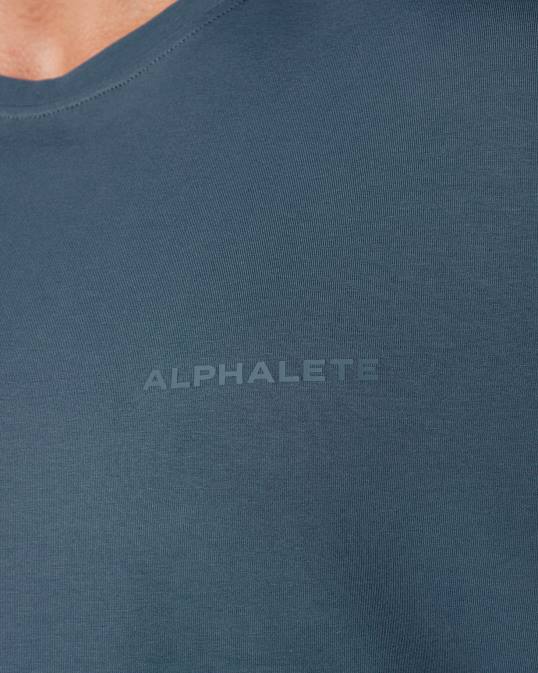 camiseta clásica hombres Alphalete 08R8556 ropa ballena azul