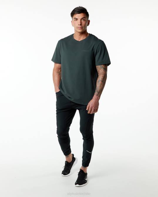 camiseta clásica hombres Alphalete 08R8557 ropa cazador verde