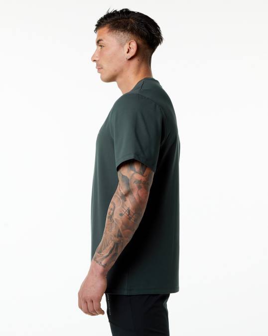 camiseta clásica hombres Alphalete 08R8557 ropa cazador verde