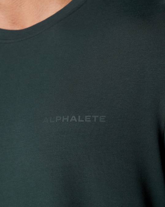 camiseta clásica hombres Alphalete 08R8557 ropa cazador verde