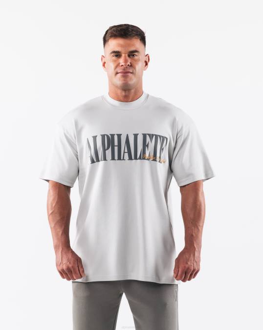 camiseta de la república hombres Alphalete 08R8491 ropa serena gris