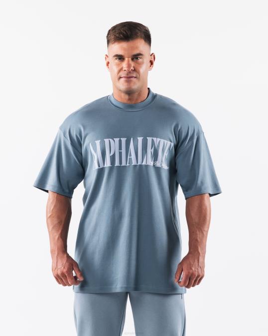 camiseta de la república hombres Alphalete 08R8498 ropa azul azul