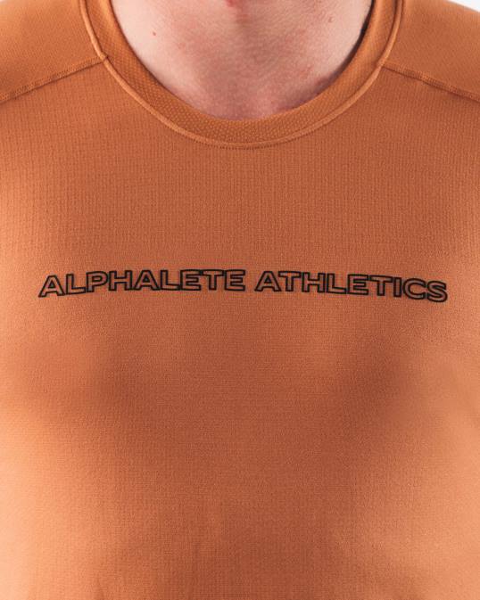 una camiseta airtech hombres Alphalete 08R8512 ropa aleación naranja