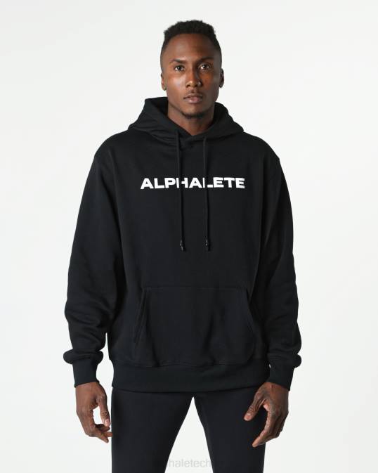 sudadera con capucha central hombres Alphalete 08R8639 ropa negro