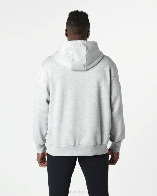 sudadera con capucha central hombres Alphalete 08R8640 ropa cuero gris