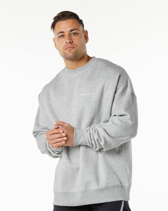 tripulación clásica hombres Alphalete 08R8648 ropa cuero gris