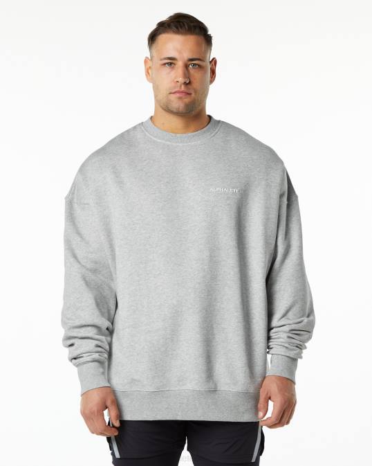 tripulación clásica hombres Alphalete 08R8648 ropa cuero gris