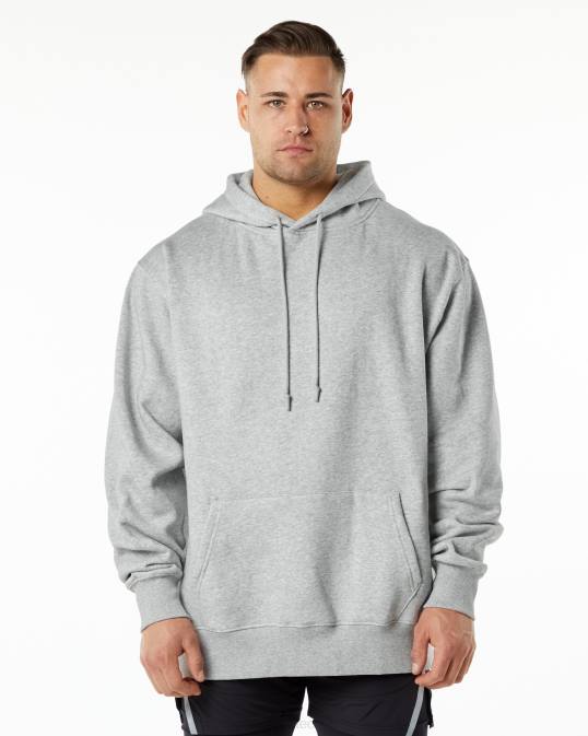 unidad sudadera con capucha hombres Alphalete 08R8646 ropa cuero gris