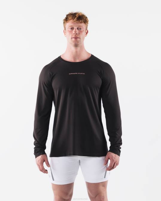 camiseta aa airtech ls hombres Alphalete 08R8521 ropa marrón guijarro