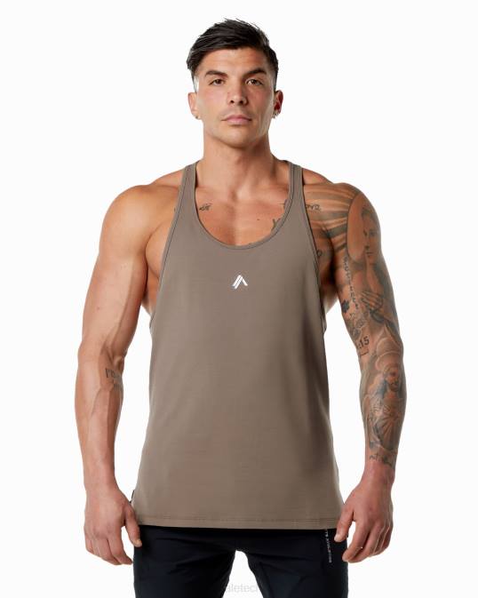 larguero del emblema hombres Alphalete 08R8602 ropa marrón moca