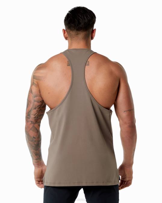 larguero del emblema hombres Alphalete 08R8602 ropa marrón moca