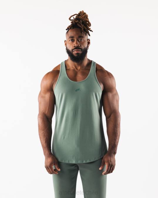 tanque de cabeza de lobo hombres Alphalete 08R8567 ropa verde salvia