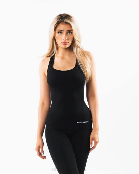 camiseta sin mangas con espalda cruzada mujer Alphalete 08R8164 ropa negro