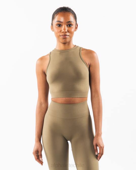 tanque de cultivo de estratos mujer Alphalete 08R8173 ropa sauce verde