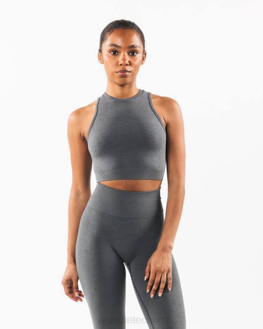 tanque de cultivo de estratos mujer Alphalete 08R8175 ropa humo gris