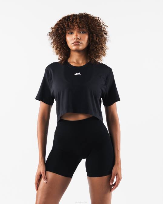 cabeza de lobo airtech ss crop mujer Alphalete 08R8211 ropa negro