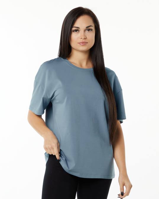 camiseta extragrande distintiva mujer Alphalete 08R8235 ropa niebla azul