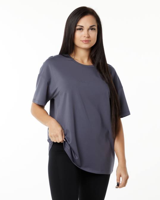 camiseta extragrande distintiva mujer Alphalete 08R8236 ropa morado apagado