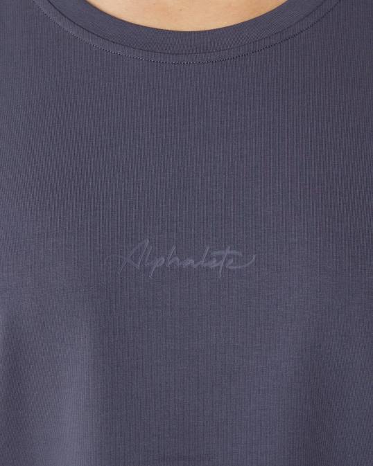 camiseta extragrande distintiva mujer Alphalete 08R8236 ropa morado apagado