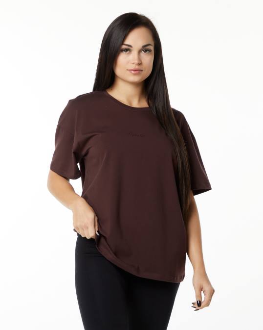 camiseta extragrande distintiva mujer Alphalete 08R8237 ropa rojo burdeos