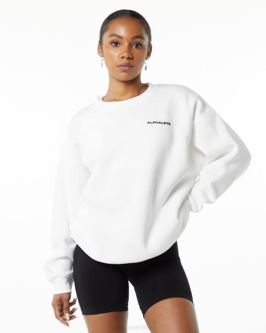 tripulación clásica mujer Alphalete 08R8287 ropa blanco