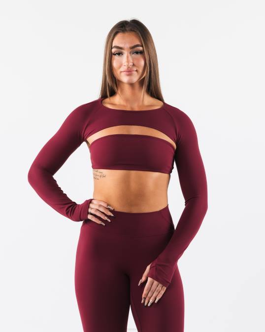 aura encogiéndose de hombros mujer Alphalete 08R8240 ropa grulla roja