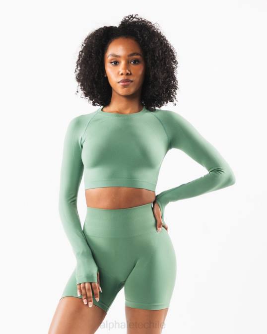 estrato ls cultivo mujer Alphalete 08R8248 ropa Jade verde