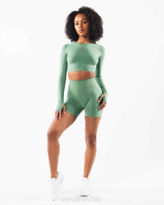 estrato ls cultivo mujer Alphalete 08R8248 ropa Jade verde