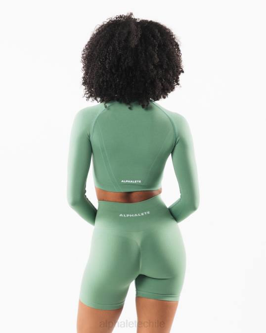 estrato ls cultivo mujer Alphalete 08R8248 ropa Jade verde