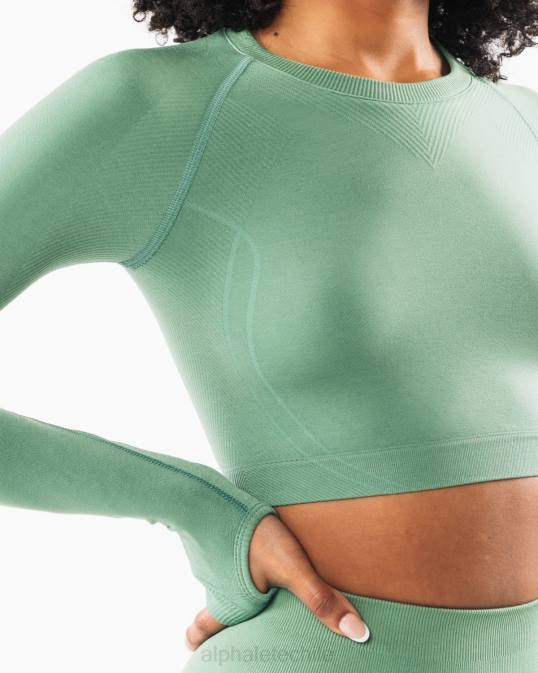 estrato ls cultivo mujer Alphalete 08R8248 ropa Jade verde