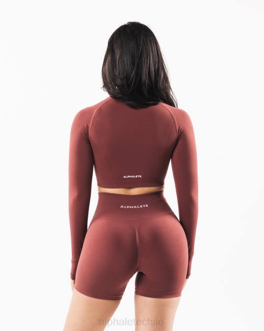 estrato ls cultivo mujer Alphalete 08R8254 ropa otoño rojo