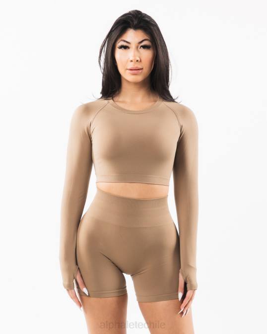 estrato ls cultivo mujer Alphalete 08R8255 ropa chai marrón