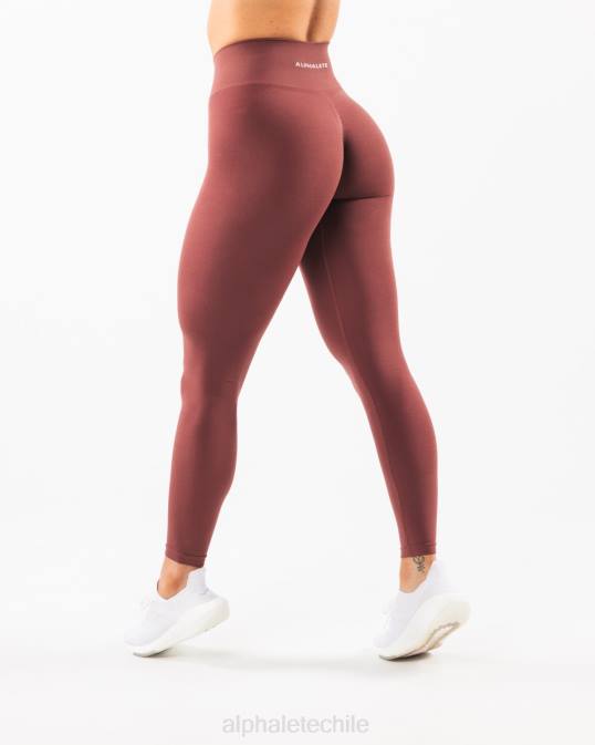 amplificar legging mujer Alphalete 08R8425 ropa otoño rojo