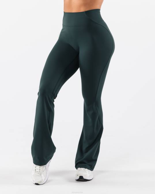 pantalones acampanados aura mujer Alphalete 08R8379 ropa verde ciprés