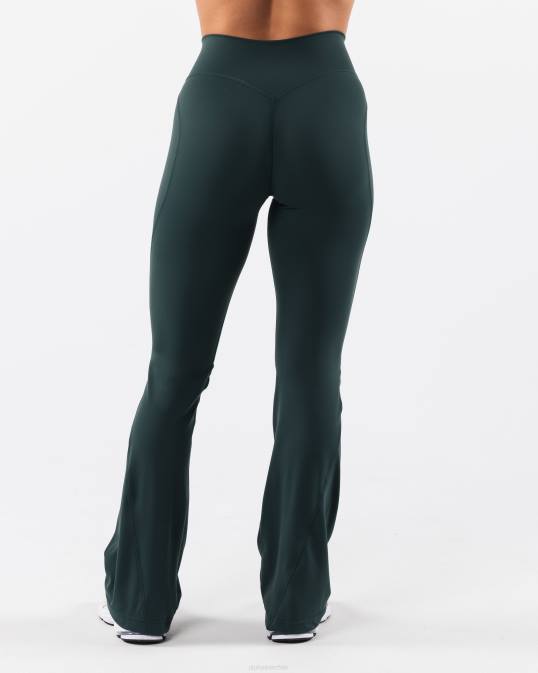 pantalones acampanados aura mujer Alphalete 08R8379 ropa verde ciprés