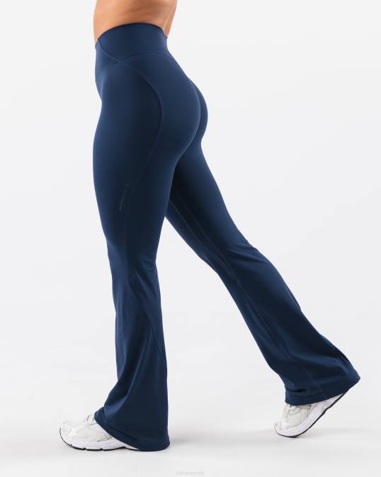 pantalones acampanados aura mujer Alphalete 08R8385 ropa azul tinta