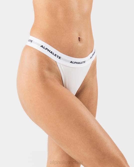 tanga aguda mujer Alphalete 08R8468 ropa blanco