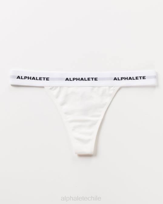 tanga aguda mujer Alphalete 08R8468 ropa blanco