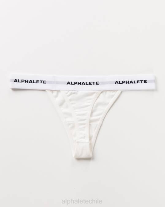 tanga aguda mujer Alphalete 08R8468 ropa blanco