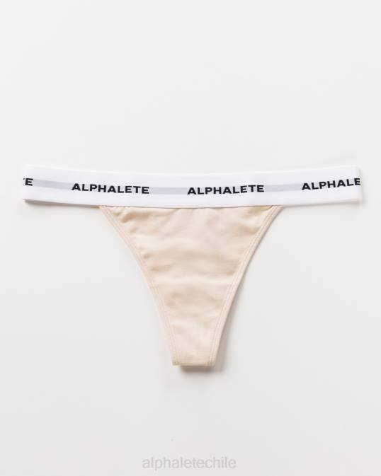 tanga aguda mujer Alphalete 08R8469 ropa marrón vainilla