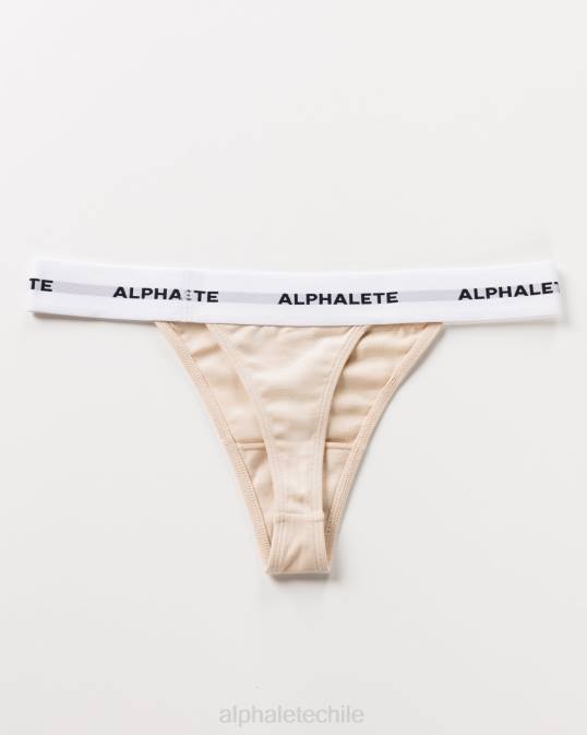 tanga aguda mujer Alphalete 08R8469 ropa marrón vainilla