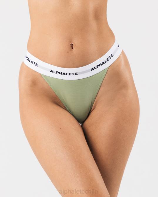 tanga aguda mujer Alphalete 08R8471 ropa verde salvia