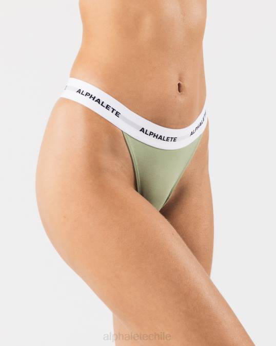 tanga aguda mujer Alphalete 08R8471 ropa verde salvia