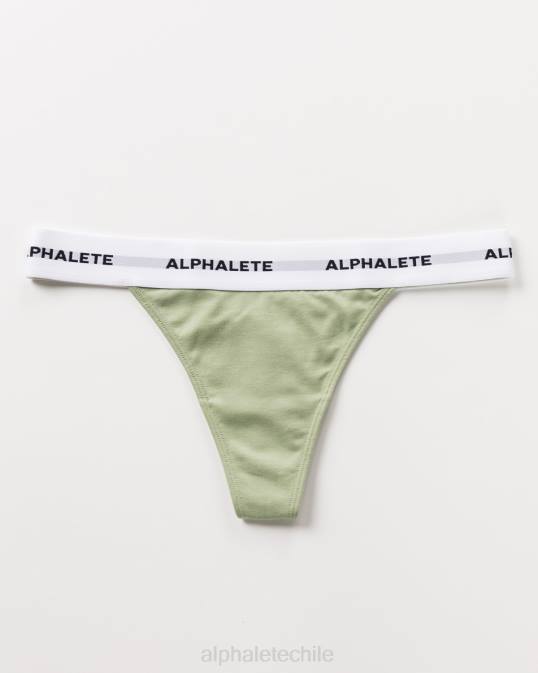 tanga aguda mujer Alphalete 08R8471 ropa verde salvia