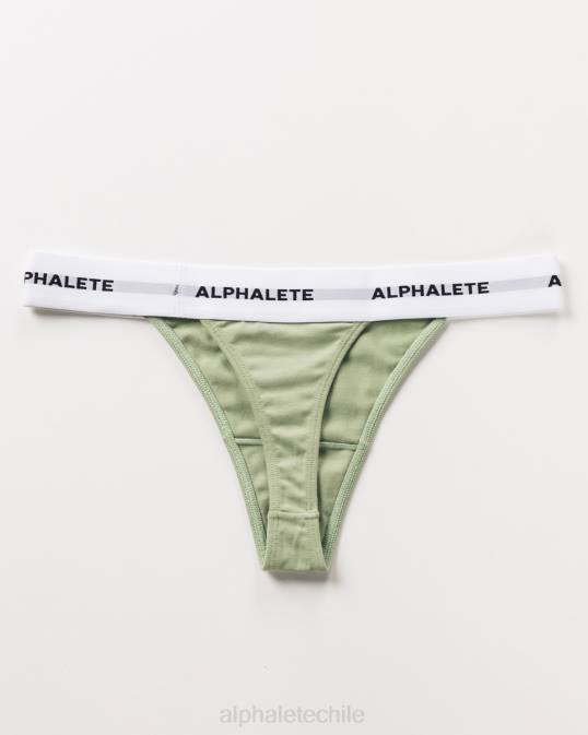 tanga aguda mujer Alphalete 08R8471 ropa verde salvia