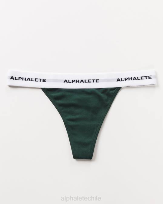 tanga aguda mujer Alphalete 08R8472 ropa verde perenne